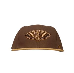 Men's '47 Brown New Orleans Pelicans No Shot Two-Tone Captain Snapback Hat
